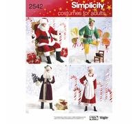 Simplicity SEWING PATTERN 2542 Santa, Mrs Claus & Elf Costumes XS-M Or L-XL