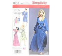 Simplicity Sewing Pattern 8013H5 Misses' Vintage 1970's Dresses', Paper, White, H5 (6-8-10-12-14)
