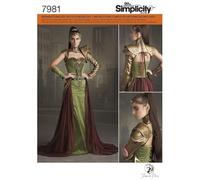 Simplicity Pattern 8363 H5 (6-8-10-12-14) Misses' Fantasy Ranger Costume, Paper, Multicoloured