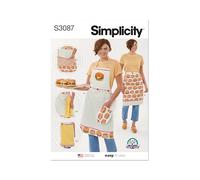 Simplicity Sewing Pattern S3087 Aprons in Sizes S-M-L and Kitchen Accessories by Carla Reiss