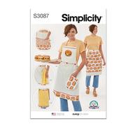 Simplicity Sewing Pattern S3087 Aprons in Sizes S-M-L and Kitchen Accessories by Carla Reiss