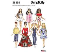 Simplicity Sewing Pattern S8865 11 1/2″ Fashion Doll Clothes
