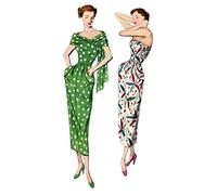 SIMPLICITY Sewing Pattern S8876 Misses'/Women's Vintage Dress and Stole, Paper, White, Various
