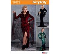 SIMPLICITY Sewing Pattern S8973 Misses' Halloween Costume, Paper, White, Various