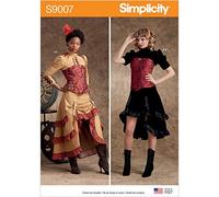 SIMPLICITY Sewing Pattern S9007 Misses' Steampunk Costumes, Paper, White, Various