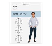 SIMPLICITY Sewing Pattern S9056K5 Children's & Teen Boys' Shirts, Paper, Various Colours, K5 (8-10-12-14-16)