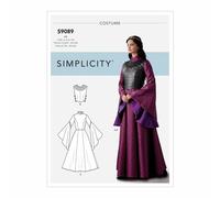 Simplicity Sewing Pattern S9089 Misses Fantasy Gown Dress and Chestpiece Costume