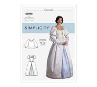 SIMPLICITY Sewing Pattern S9090 Misses' Historical Costume, Fabric (Cotton or Blend), 14-16-18-20-22, R5