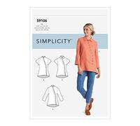 Simplicity Sewing Pattern S9106 Misses' & Women's Button Front Shirt, Various, BB (20W-22W-24W-26W-28W),SS9106BB