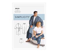 SIMPLICITY Sewing Pattern S9131 Unisex Sleepwear, Various, AA (S-M-L)