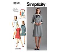 Simplicity Sewing Pattern S9371 Misses' and Women's Dress with Collar, Cuff and Sleeve Variations, 18W-20W-22W-24W-26W