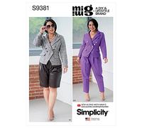 Simplicity Sewing Pattern S9381 Misses' and Women's Lined Jacket, Trousers and Shorts, 10-12-14-16-18