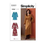 SIMPLICITY Sewing Pattern SS3001Y5 Misses' Dresses Y5 (18-20-22-24-26)