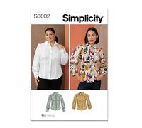 SIMPLICITY Sewing Pattern SS3002W2 Misses' and Women's Blouses W2 (20W-22W-24W-26W-28W)