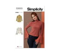 SIMPLICITY Sewing Pattern SS3003H5 Misses' Knit Tops H5 (6-8-10-12-14)