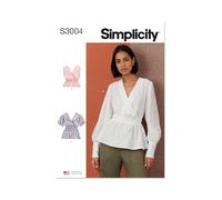 SIMPLICITY Sewing Pattern SS3004H5 Misses' Top with Sleeve Variations H5 (6-8-10-12-14)