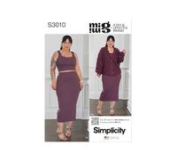 SIMPLICITY Sewing Pattern SS3010K5 Misses' Knit Cardigan, Tank Top and Skirt by Mimi G Style K5 (8-10-12-14-16)