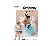 SIMPLICITY Sewing Pattern SS3023OS Plush Pets by Elaine Heigl Designs OS (ONE Size)