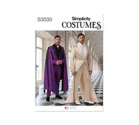 SIMPLICITY Sewing Pattern SS3030AA Men's Costume Suits AA (34-36-38-40-42)