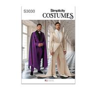SIMPLICITY Sewing Pattern SS3030BB Men's Costume Suits BB (44-46-48-50-52)