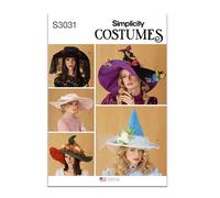 SIMPLICITY Sewing Pattern SS3031OS Adult Costume Hats OS (ONE Size)