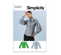 SIMPLICITY Sewing Pattern SS3032K5 Misses' Blouses K5 (8-10-12-14-16)