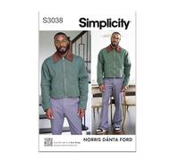 SIMPLICITY Sewing Pattern SS3038A Men's Jacket by Norris Dánta Ford A (S-M-L-XL-XXL)
