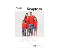 SIMPLICITY Sewing Pattern SS3041A Children's, Teens' and Adults' Lounge Shorts, Trousers and Knit Top and Tunic A (XS - L/XS - XL)