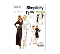 SIMPLICITY Sewing Pattern SS3046K5 Misses' Knit Dress in Two Lengths Worn Forward or Backward and Sash K5 (8-10-12-14-16)