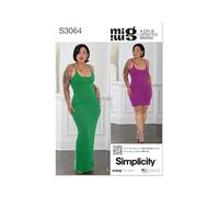 SIMPLICITY Sewing Pattern SS3064AA Misses' and Women's Knit Dress in Two Lengths by Mimi G Style AA (10-12-14-16-18)