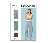 SIMPLICITY Sewing Pattern SS3069R5 Misses' Trousers and Shorts R5 (14-16-18-20-22)