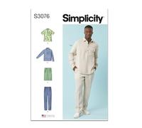 SIMPLICITY Sewing Pattern SS3076BB Men's Tops, Shorts and Trousers BB (44-46-48-50-52)