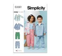 SIMPLICITY Sewing Pattern SS3081A Toddlers' Jackets and Trousers A (1/2-1-2-3-4)