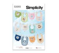 SIMPLICITY Sewing Pattern SS3093OS Babies' Bibs and Diaper Cover by Sew Sweet Chic by Susan Cousineau OS (ONE Size)