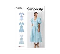 SIMPLICITY Sewing Pattern SS3096BB Misses' and Women's Dress with Length and Sleeve Variations BB (20W-22W-24W-26W-28W)