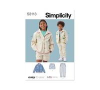 SIMPLICITY Sewing Pattern SS3113K5 Children's or Girls' and Boys' Jacket, Shorts and Trousers K5 (7-8-10-12-14)