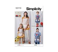 SIMPLICITY Sewing Pattern SS3119A Children and Misses' Aprons and Kitchen Accessories A (S - L/S - L)