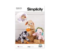 SIMPLICITY Sewing Pattern SS3121OS Baby Goat Plushy and Accessories by Carla Reiss OS (ONE Size)