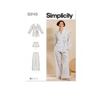 Simplicity Sewing Pattern SS3143A Misses' Pajamas A (XS-S-M-L-XL-XXL)