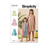 Simplicity Sewing Pattern SS3146K5 Children's and Girls' Dresses K5 (7-8-10-12-14)