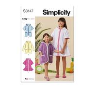 Simplicity Sewing Pattern SS3147HH Children's and Girls' Hooded Cover Up HH (3-4-5-6)