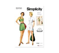 Simplicity Sewing Pattern SS3150D5 Misses' Jacket, Bra and Shorts D5 (4-6-8-10-12)