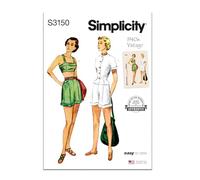 Simplicity Sewing Pattern SS3150R5 Misses' Jacket, Bra and Shorts R5 (14-16-18-20-22)