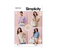 Simplicity Sewing Pattern SS3154OS One Pattern Piece Bags OS (ONE Size)