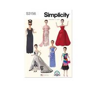 Simplicity Sewing Pattern SS3156OS 11 1/2" Fashion Doll Clothes by Carla Reiss OS (ONE Size)