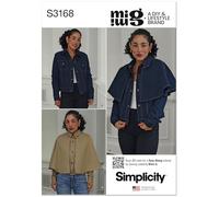 Simplicity Sewing Pattern SS3168K5 Misses' Jacket with Detachable Capelet in Two Lengths by Mimi G Style K5 (8-10-12-14-16)