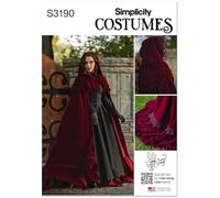 Simplicity Sewing Pattern SS3190A Ruffled Romance Cloak by Raine Emery A (S-M-L)