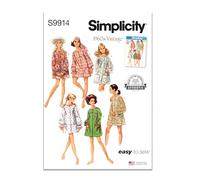 SIMPLICITY Sewing Pattern SS9914A Misses' Beach Cover-Up and Robe A (S-M-L)