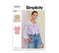 SIMPLICITY Sewing Pattern SS9921K5 Misses' Top with Sleeve Variations K5 (8-10-12-14-16)