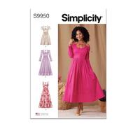 SIMPLICITY Sewing Pattern SS9950Y5 Misses' Dress with Sleeve and Length Variations Y5 (18-20-22-24-26)